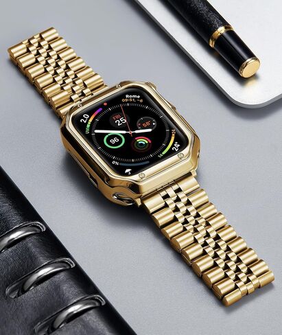 حزام معدني BINLUN متوافق مع سوار ساعة Apple 45 مم 44 مم 42 مم 41 مم 40 مم 38 مم للرجال والنساء، أحزمة بديلة من الفولاذ المقاوم للصدأ مع جراب TPU مناسب لسلسلة حزام iWatch 9/8/7/SE2/SE/6/5/4/3/2/ 1 in Saudi Arabia