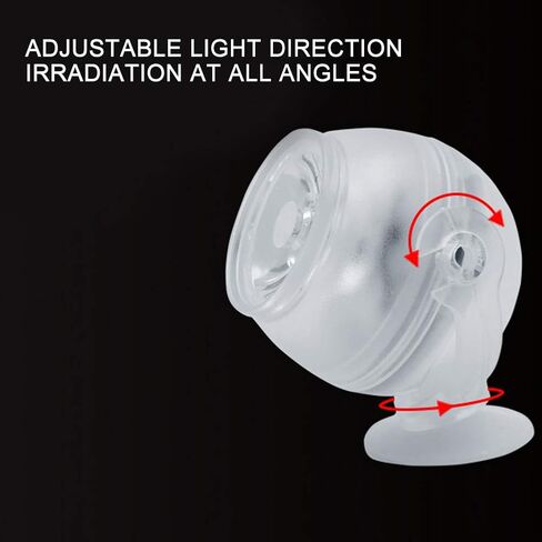 GLOGLOW Aquarium Lights, Plastic LED Fish Colourful Gradient Waterproof Submersible Night Spot Light LED Aquarium Light Fish Colored Light(US Plug White) in Saudi Arabia