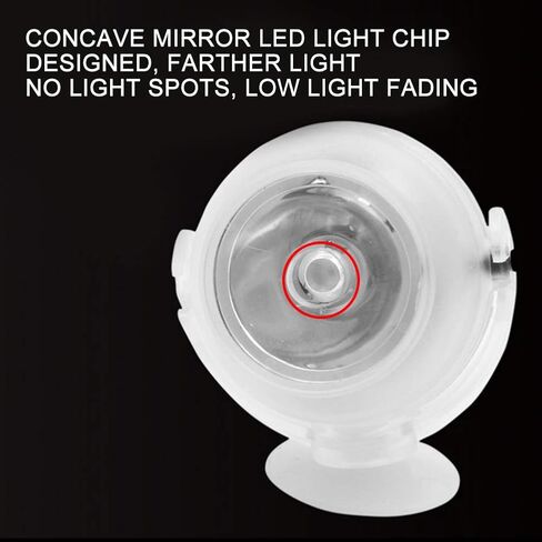 GLOGLOW Aquarium Lights, Plastic LED Fish Colourful Gradient Waterproof Submersible Night Spot Light LED Aquarium Light Fish Colored Light(US Plug White) in Saudi Arabia