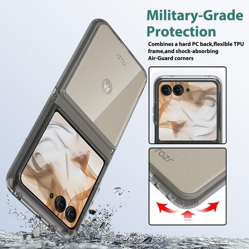 Sucnakp for Motorola Razr-2024 Case: Premium Clear Back Panel + TPU Bumper Cover for Moto Razr 2024（YKL Clear） in Saudi Arabia