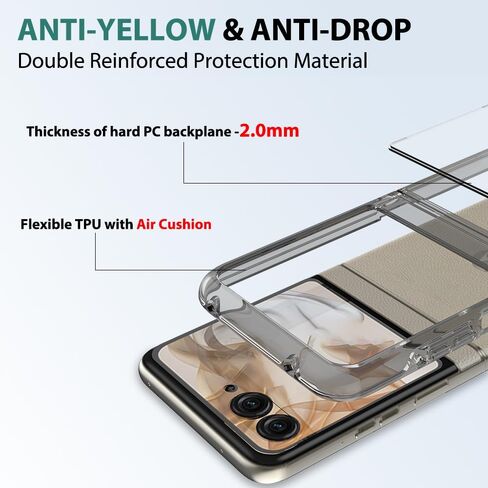 Sucnakp for Motorola Razr-2024 Case: Premium Clear Back Panel + TPU Bumper Cover for Moto Razr 2024（YKL Clear） in Saudi Arabia