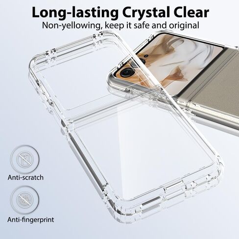 Sucnakp for Motorola Razr-2024 Case: Premium Clear Back Panel + TPU Bumper Cover for Moto Razr 2024（YKL Clear） in Saudi Arabia