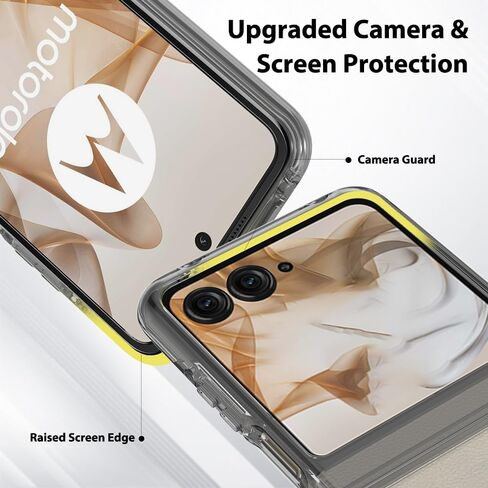 Sucnakp for Motorola Razr-2024 Case: Premium Clear Back Panel + TPU Bumper Cover for Moto Razr 2024（YKL Clear） in Saudi Arabia