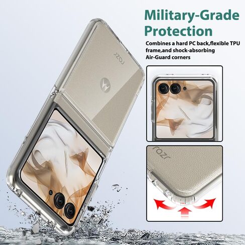 Sucnakp for Motorola Razr-2024 Case: Premium Clear Back Panel + TPU Bumper Cover for Moto Razr 2024（YKL Clear） in Saudi Arabia