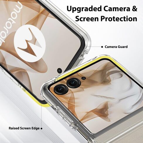 Sucnakp for Motorola Razr-2024 Case: Premium Clear Back Panel + TPU Bumper Cover for Moto Razr 2024（YKL Clear） in Saudi Arabia
