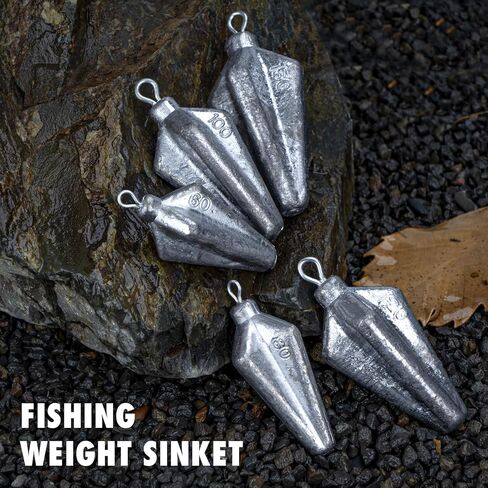 THKFISH Fishing Weights Sinker, Bank Fishing Sinkers Saltwater Fishing Sinkers Fishing Casting,Four Corner Fishing Sinker Weight,Worm Fishing Sinker Weight for Surf Fishing 2-5oz in Saudi Arabia
