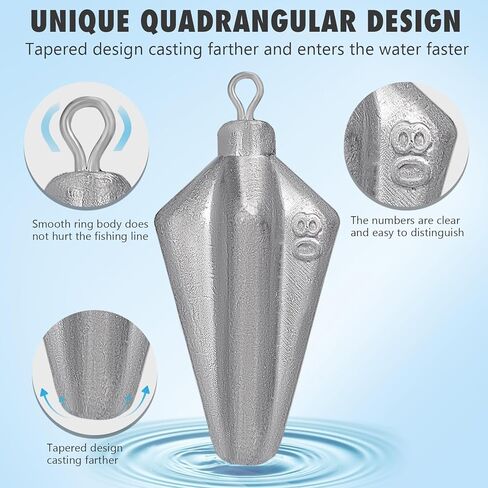 ثقاقة أوزان الصيد، غواصات صيد الأسماك في البنك، أحواض صيد الأسماك في المياه المالحة، وزن حوض الصيد بأربعة زوايا، وزن حوض الصيد الدودي لركوب الأمواج والصيد 2-5oz in Kuwait