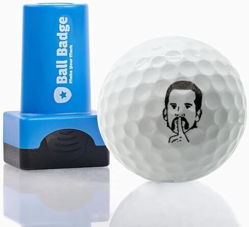 Ball Badge - Golf Ball Stamp, Self-Inking Golf Ball Stamper, Golf Ball Marker, Reusable Golf Ball Marking Tool to Identify Golf Balls, Reusable Ink Stamp for Golf Balls (Gilmore Swing) in Saudi Arabia