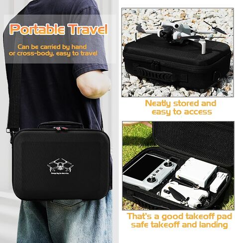 حافظة Mini 4 Pro حافظة حماية صلبة محمولة للسفر حقيبة حمل لـ DJI Mini 4 Pro مع وحدة تحكم DJI RC 2/RC-N2 Fly المزيد من الملحقات كومبو in Kuwait