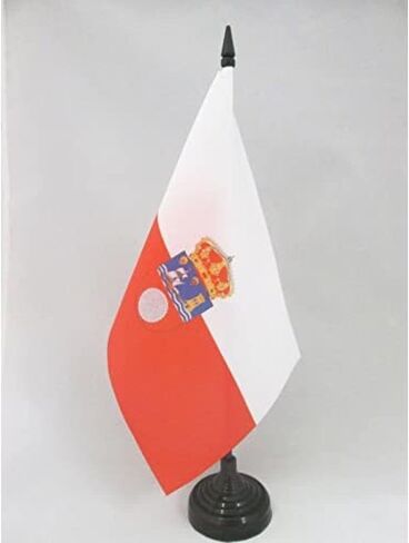 AZ FLAG Valencian Community Independentist Table Flag 4'' x 6'' - Valencia Nationalist Desk Flag 15 x 10 cm - Black Plastic Stick and Base in Saudi Arabia