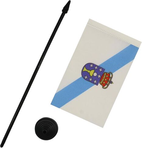 AZ FLAG Valencian Community Independentist Table Flag 4'' x 6'' - Valencia Nationalist Desk Flag 15 x 10 cm - Black Plastic Stick and Base in Saudi Arabia