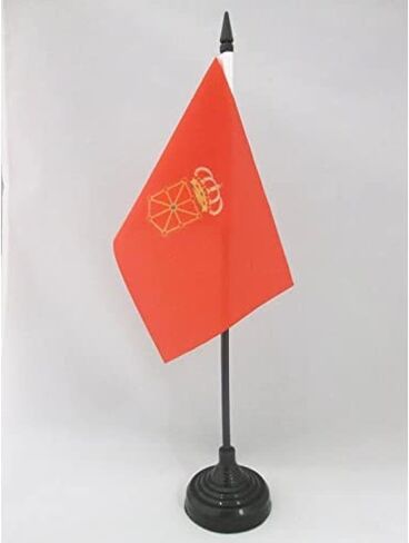 AZ FLAG Valencian Community Independentist Table Flag 4'' x 6'' - Valencia Nationalist Desk Flag 15 x 10 cm - Black Plastic Stick and Base in Saudi Arabia
