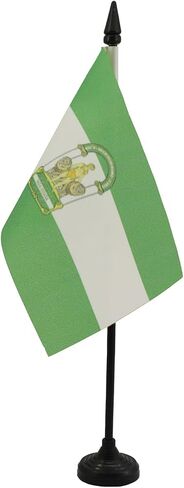 AZ FLAG Valencian Community Independentist Table Flag 4'' x 6'' - Valencia Nationalist Desk Flag 15 x 10 cm - Black Plastic Stick and Base in Saudi Arabia