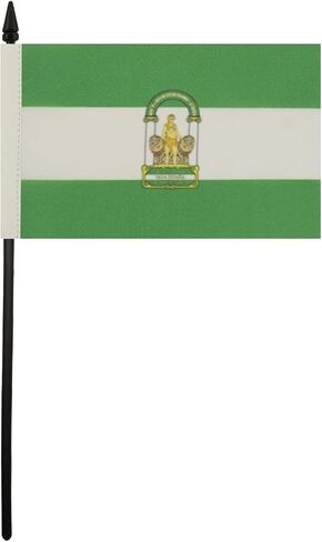 AZ FLAG Valencian Community Independentist Table Flag 4'' x 6'' - Valencia Nationalist Desk Flag 15 x 10 cm - Black Plastic Stick and Base in Saudi Arabia