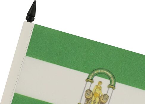 AZ FLAG Valencian Community Independentist Table Flag 4'' x 6'' - Valencia Nationalist Desk Flag 15 x 10 cm - Black Plastic Stick and Base in Saudi Arabia