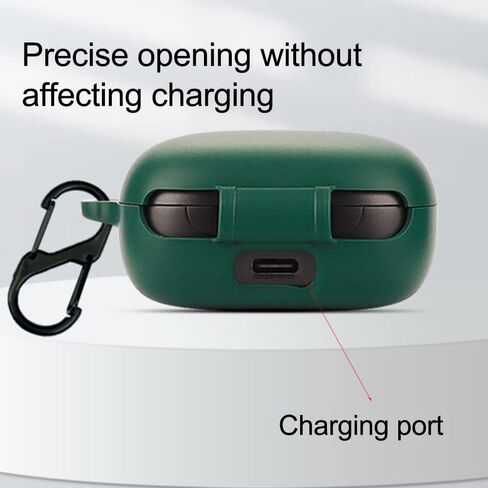 Compatible for JBL Live Free 2 TWS Headphone Case, [Supports Wireless Charging] [Shockproof Protective Case] Silicone Headphone Case (Blue-Green) in Saudi Arabia