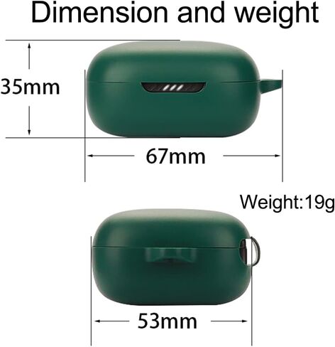 Compatible for JBL Live Free 2 TWS Headphone Case, [Supports Wireless Charging] [Shockproof Protective Case] Silicone Headphone Case (Blue-Green) in Saudi Arabia