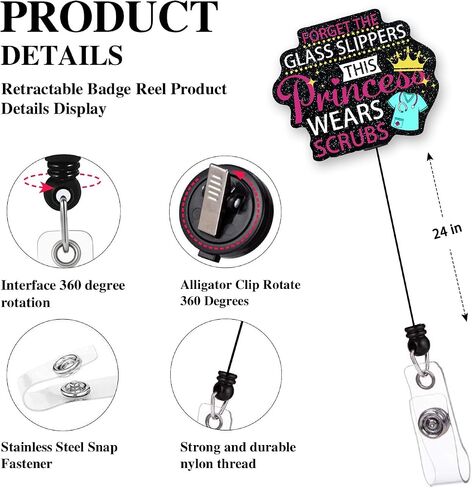 Take Your Meds Funny Pharmacy Pharmacist Retractable Badge Reel with Alligator Clip, for Nurse Doctor ICU ER Nursing Student Teacher Doctor RN LPN Nursing Work Supplies,YXZ046 in Saudi Arabia