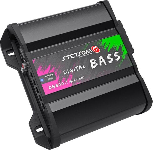Stetsom Digital BASS DB 800.1 Mono Car Amplifier 1 Ohm, 800 Watts RMS, 1Ω Stable Car Audio, BASS Sound Quality, Crossover & Bass Boost, Car Stereo Speaker Subwoofer Woofer, Smart Coolers (1 Ohm) in Saudi Arabia