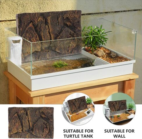 Mikikit Rock Terrarium الخلفية: خلفية خزان الزواحف ديكور الحائط 3D حجر الصخور خلفية الزينة خلفية خزان الزواحف خلفية الموئل للسحلية تحمل التنين السلحفاة in Kuwait