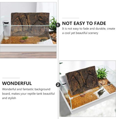 Mikikit Rock Terrarium الخلفية: خلفية خزان الزواحف ديكور الحائط 3D حجر الصخور خلفية الزينة خلفية خزان الزواحف خلفية الموئل للسحلية تحمل التنين السلحفاة in Kuwait