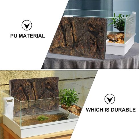 Mikikit Rock Terrarium الخلفية: خلفية خزان الزواحف ديكور الحائط 3D حجر الصخور خلفية الزينة خلفية خزان الزواحف خلفية الموئل للسحلية تحمل التنين السلحفاة in Kuwait