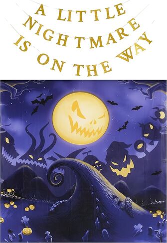 مجموعة مستلزمات حفلات استقبال المولود الجديد من Allenjoy مقاس 6 × 6 أقدام عبارة عن كابوس صغير على الطريق - خلفية، وبطاقات، وشريط - مجموعة دعائم ديكور لخلفية كشك الصور in Kuwait