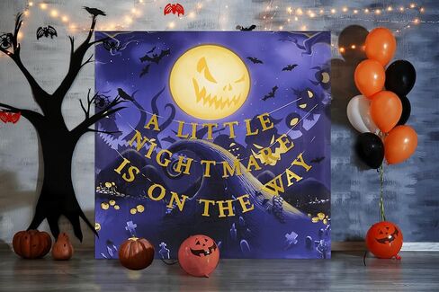 مجموعة مستلزمات حفلات استقبال المولود الجديد من Allenjoy مقاس 6 × 6 أقدام عبارة عن كابوس صغير على الطريق - خلفية، وبطاقات، وشريط - مجموعة دعائم ديكور لخلفية كشك الصور in Kuwait