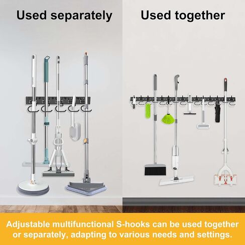 2-Pack Garage Organization, Garage Hooks Heavy Duty, X Broom Holder Wall Mounted, Multifunctional Racks for Gardening, Living Room, and Bathroom in Saudi Arabia