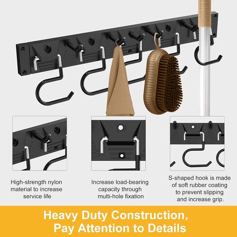 2-Pack Garage Organization, Garage Hooks Heavy Duty, X Broom Holder Wall Mounted, Multifunctional Racks for Gardening, Living Room, and Bathroom in Saudi Arabia