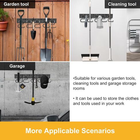2-Pack Garage Organization, Garage Hooks Heavy Duty, X Broom Holder Wall Mounted, Multifunctional Racks for Gardening, Living Room, and Bathroom in Saudi Arabia