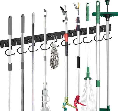 2-Pack Garage Organization, Garage Hooks Heavy Duty, X Broom Holder Wall Mounted, Multifunctional Racks for Gardening, Living Room, and Bathroom in Saudi Arabia