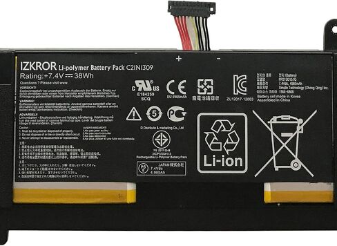 استبدال بطارية C21N1309 38Wh 5135mAh لأجهزة الكمبيوتر المحمول ASUS VivoBook S301L S301LA S301LA-C1015H S301LP S301LP-C1016H Q301L Q301LA Q301LP C21PQ2H 0B200-00580100M 0B200-00580000 7. 4 فولت in Saudi Arabia