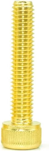 50pcs M4 Screws Hexagon Bolts Head Cap Screws 12.9 Grade Allen Screws Cup Head Hex Socket Gold (10mm) in Saudi Arabia