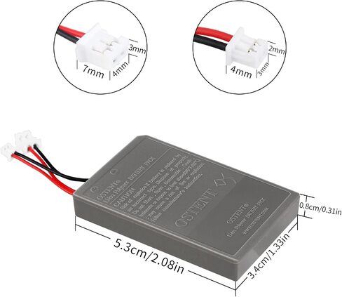 OSTENT 3.65V 1000mAh LIP1522 Rechargeable Li-ion Battery Pack for Sony PS4 Bluetooth Wireless Dual Shock Controller CUH-ZCT1 Series (CUH-ZCT1E/CUH-ZCT1U) First Generation Old Version Big Connector in Saudi Arabia