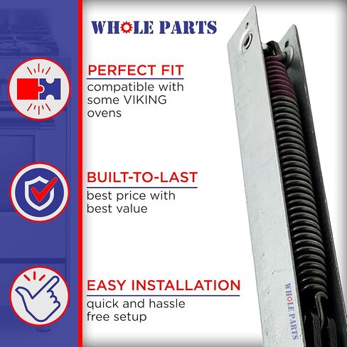 الجزء المفصلي لباب الفرن من الأجزاء الكاملة # 013290-000 - بديل ومتوافق مع بعض أفران الفايكنج - ضمان لمدة عامين in Kuwait