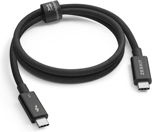 Zeskit Certified Thunderbolt 5 Cable 120Gbps 240W, 0.5m Braided in Kuwait