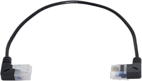 xiwai Ultra Slim Cat6 Ethernet Cable RJ45 Down Angled 25cm UTP Network Cable Patch Cord 90 Degree Cat6a LAN for Laptop Router TV Box in Saudi Arabia