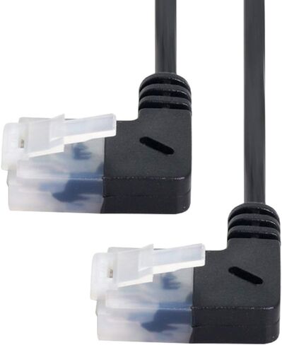 xiwai Ultra Slim Cat6 Ethernet Cable RJ45 Down Angled 25cm UTP Network Cable Patch Cord 90 Degree Cat6a LAN for Laptop Router TV Box in Saudi Arabia