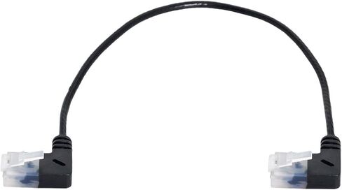 xiwai Ultra Slim Cat6 Ethernet Cable RJ45 Down Angled 25cm UTP Network Cable Patch Cord 90 Degree Cat6a LAN for Laptop Router TV Box in Saudi Arabia