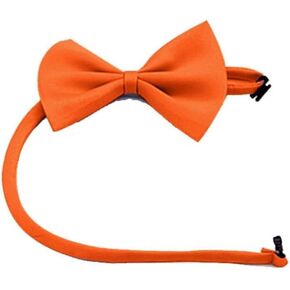 Orange Dog Bow Ties with Adjustable Collar Pet Neckties Cat Bow Tie Dog Bowtie Collar Dog Bows Grooming Solid Puppy Neckties Cat Collars Basic Dog Collars