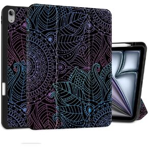 DONGKE for M2 iPad Air 13 Inch Case 2024 with Pencil Holder, [100% Match fit to iPad Air 13] Slim Trifold Stand Full Protective Cover with Soft TPU Back Support Auto Sleep/Wake - Daisie