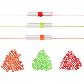 Bobber Stops Plastic Beads Kit Fishing Float Stop Knots with Plastic Fishing Beads for Fishing Line or Leader Slip Bobbers for Crappie Fishing Saltwater Freshwater