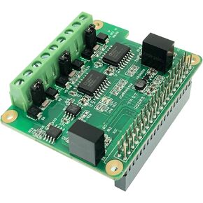 RS485 CAN HAT for Raspberry Pi Via SPI Onboard 1 x CAN Bus MCP2515 Transceiver 2 x RS485 Bus SC16IS1752, Signal and Power Isolated, ESD Protection Port, Stable Long-Distance Communication Module