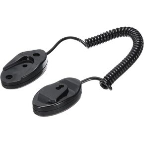 MECCANIXITY Retractable Security Cable Lock,F2 Remote Control Cable Leash, Tether,Remote Control Anti-Lost Rope with Double-Sided Adhesive for TV,DVD,Cup,Phone 1Set Black 47.24" Length