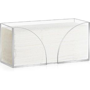 2Pack Paper Towel Dispenser Countertop Black Acrylic Paper Towel Holder for Bathroom Folded Paper Towel Dispenser Clear Trifold Napkin Holder for Z-fold, C-fold, MultiFold Trifold - Home Kitchen