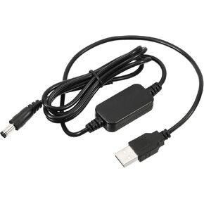 YOKIVE DC 5V to DC 9V USB Step Up Voltage Converter, Power Cable with DC Jack 5.5mm x 2.5mm, Great for Routers,Camera, Car Driving Recorder (Black, 9W 2A)