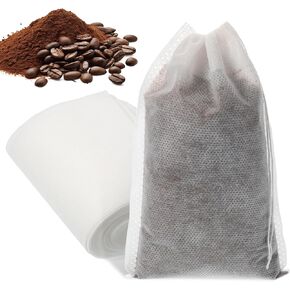 240 Pcs Cold Brew Bags 4 x 6in No Mess Cold Brew Filter Bags Disposable Fine Mesh Brewing Drawstring Pouches for Iced Coffee, Hot Tea in Mason Jar, French/Cold Press Kit, Herb Spice