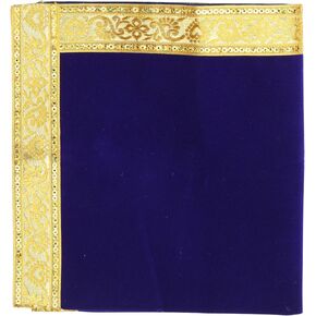 Decorative Mat Aasan Velvet Pooja Cloth Decorative Cloth (Size:-20 Inches X 18 Inches) for Multipurpose Indian Traditional Pooja Festival Decorations Item & Pooja Article Laxmi(Yellow)