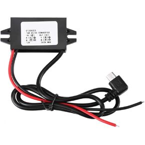 12V to 5V 3A Micro USB Converters, Right Angle Step Down Power Converters, Step Down Regulators Waterproof Power Converters for in Car Smartphones